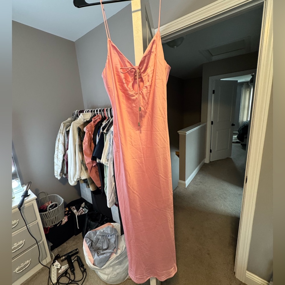 Elegant Pink Slip Dress